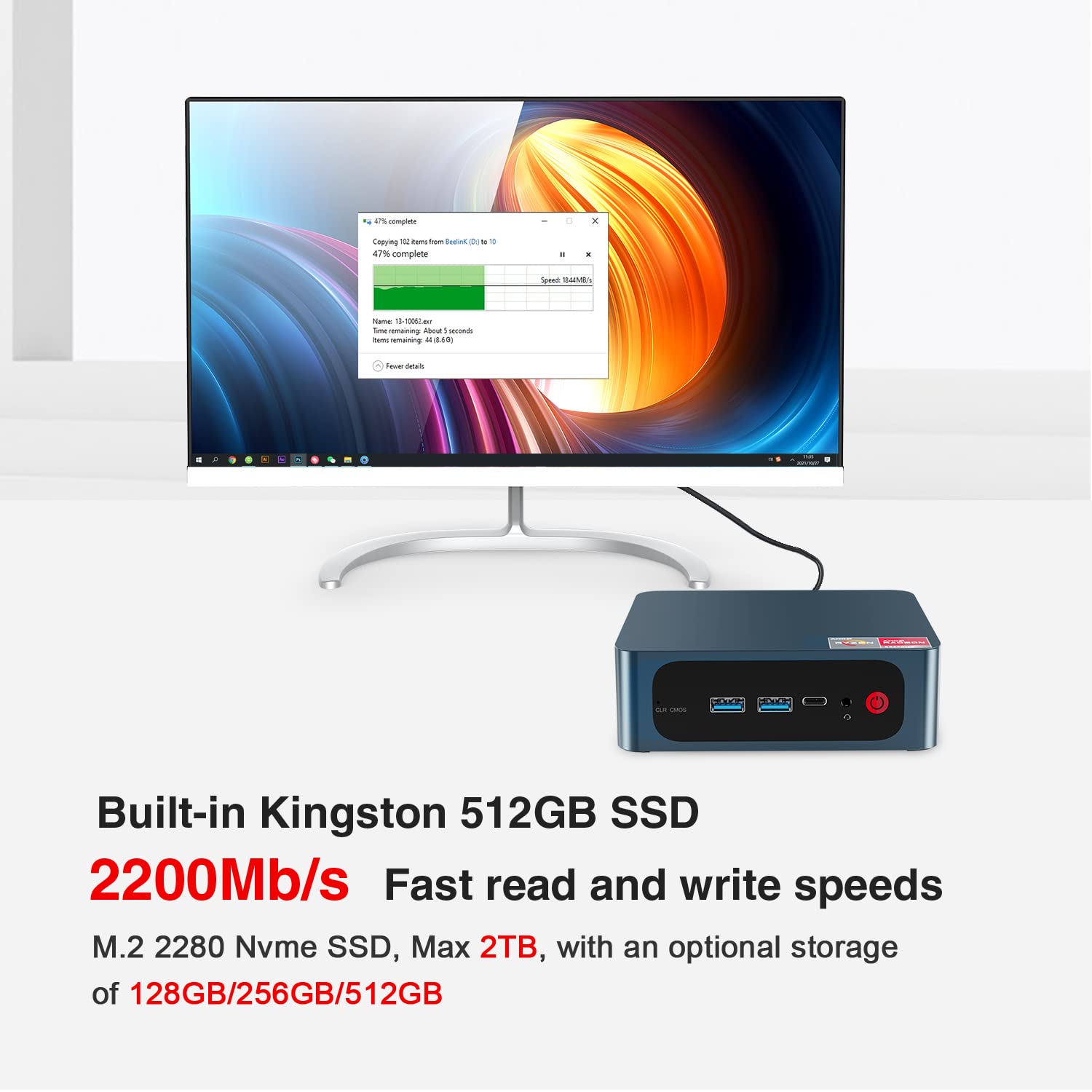 Amazon.co.jp: Mini PC W11 Pro AMD Ryzen 5 5560U 8GB RAM 256GB SSD